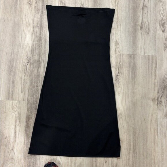 SPANX  BLACK SLIP DRESS Strapless FULL LENGTH SIZE LARGE - Picture 6 of 6